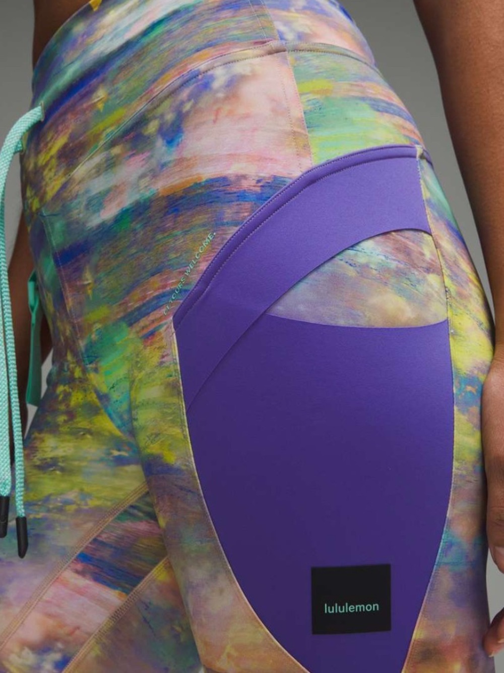 Lululemon Size 6 Multicolor Abstract Print Leggings - Picture 2 of 5